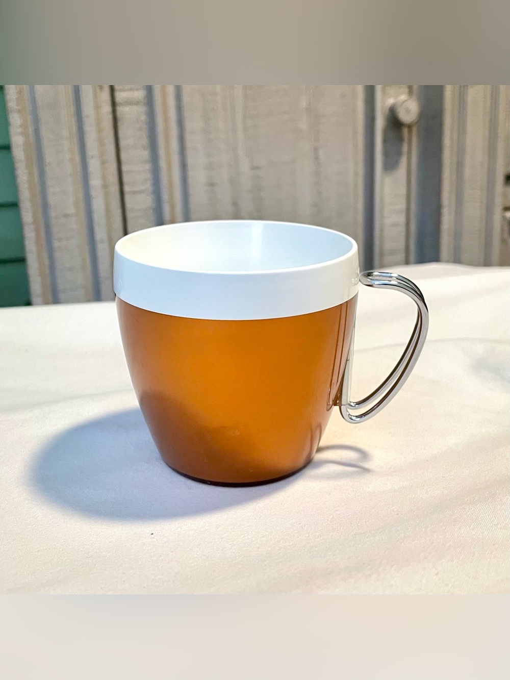 VNTG 1960s HRC Thermo-Serv Insulated Beverage Mug -Wire Handled/MCM/Copper Color
